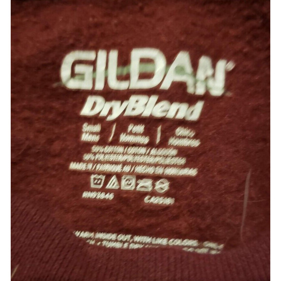 UMD University Minnesota Duluth Bulldogs Small Maroon Pullover Sweatshirt Gildan - Picture 5 of 5